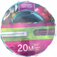 GENERICO - Manguera Riego PVC Bicolor 1/2 Pulgada X 20 Mts MicrofleXXI