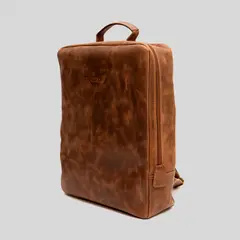 TRAUKO - Mochila Unisex Cuero Café Verona