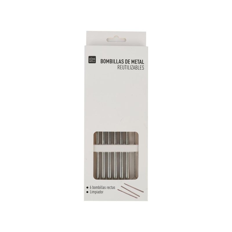 HOMEWELL - Set Bombilla Metal *6 + Limpiador HOMEWELL