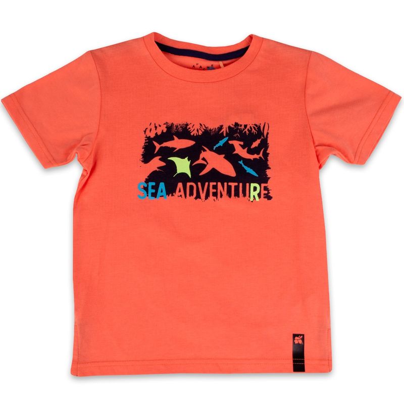 PILLIN - Polera Manga Corta Niño Naranja Pillin PILLIN
