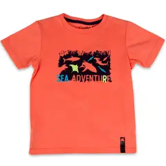 PILLIN - Polera Manga Corta Niño Naranja