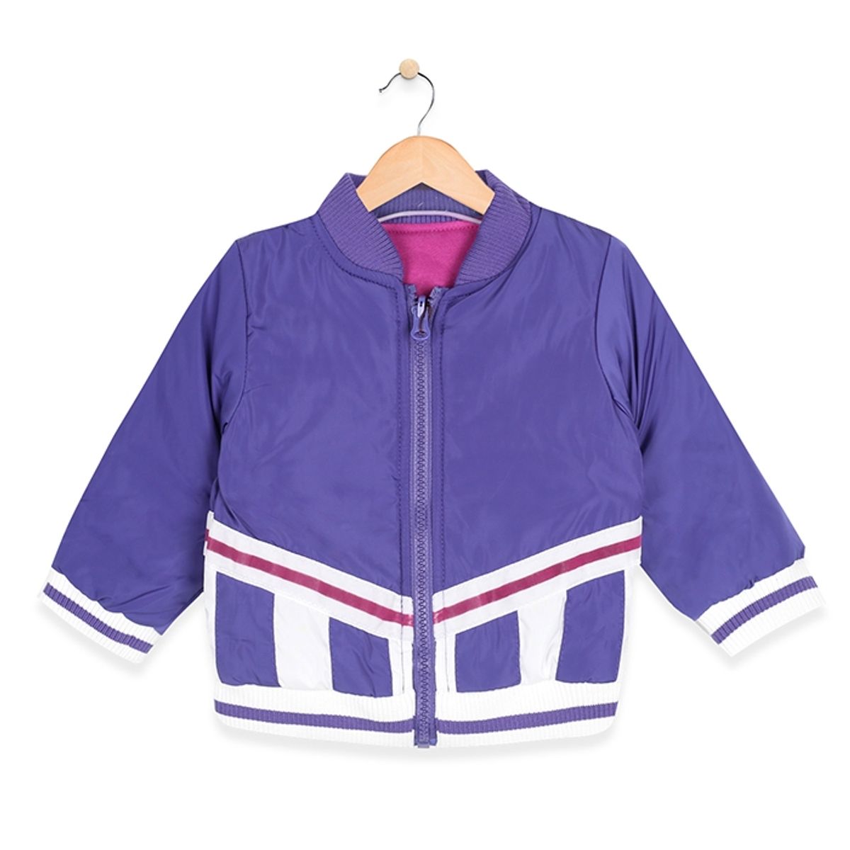 PILLIN - Chaqueta Reversible Bebe Algodón Invierno Niña Morado PILLIN