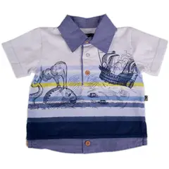 PILLIN - Polera Bebe Niño Celeste