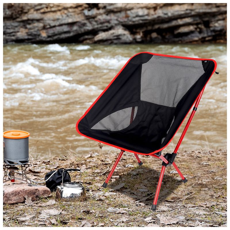 RUTTA - Pack 4 Silla Plegable Camping Negro