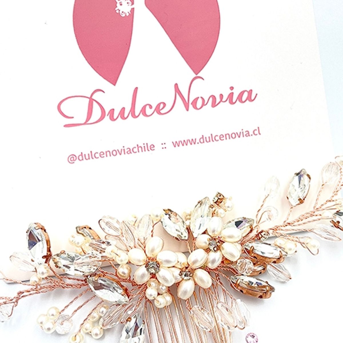 DULCENOVIA - Tocado de novia Peine para el cabello Crisantemo