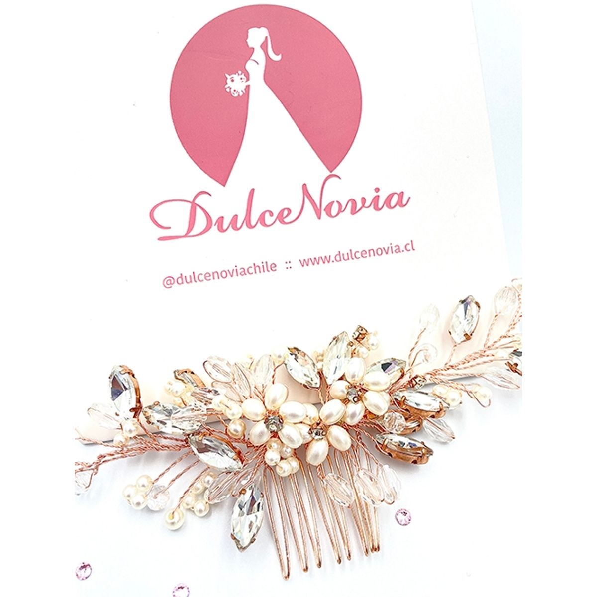 DULCENOVIA - Tocado de novia Peine para el cabello Crisantemo