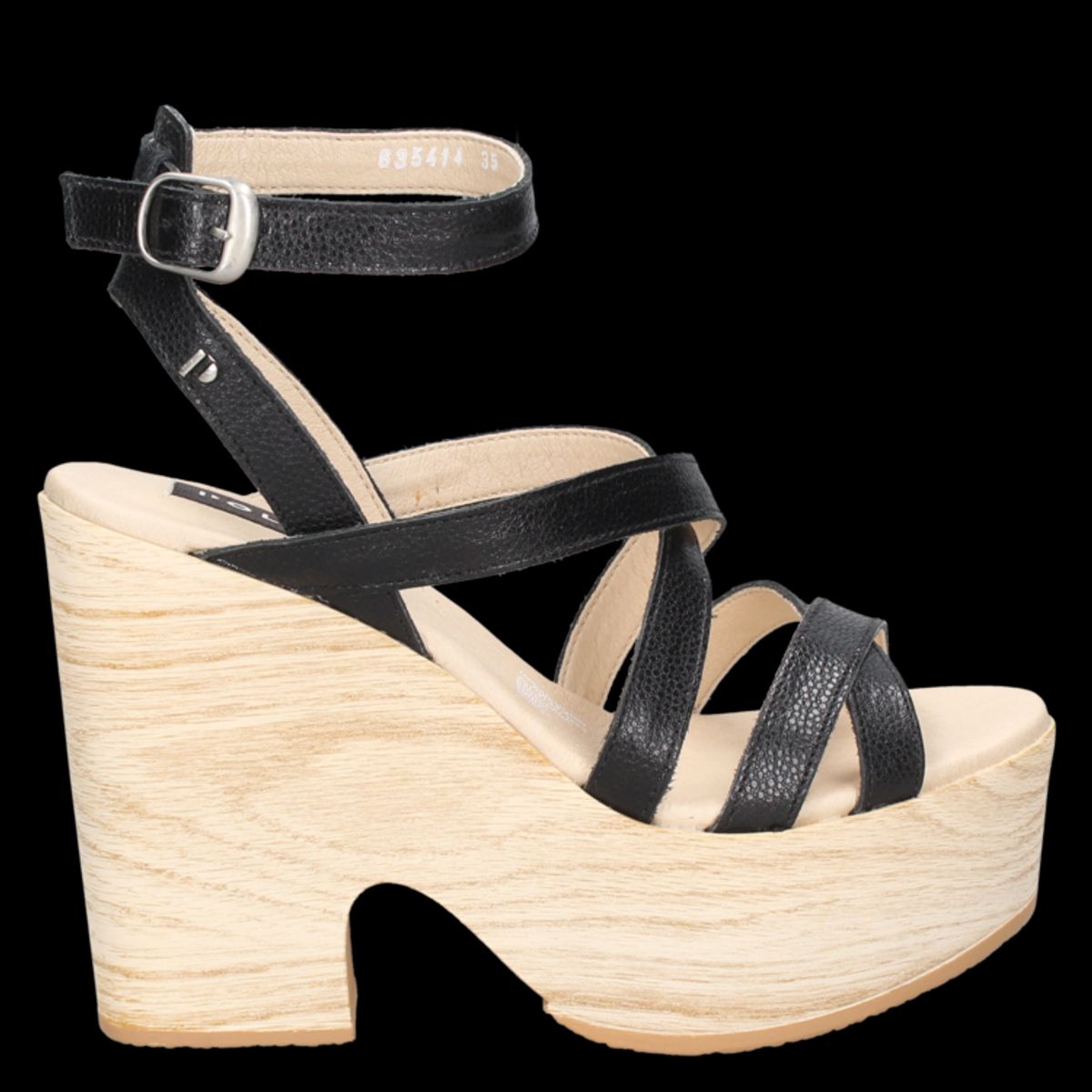 POLLINI - Sandalia Casual Negro Pollini