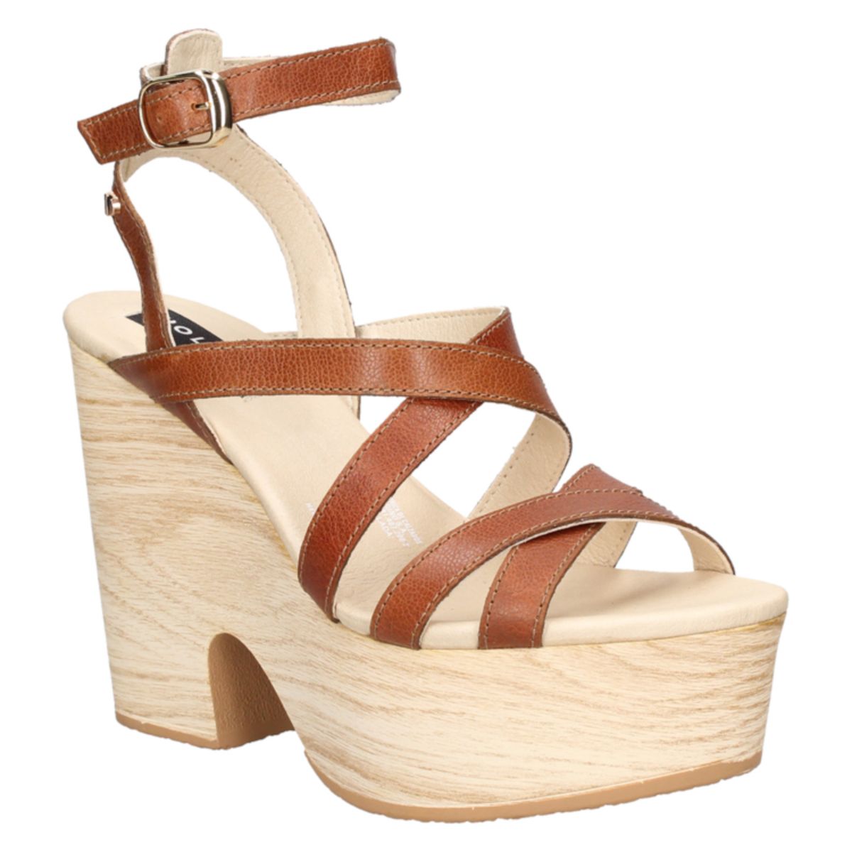 POLLINI - Sandalia Casual Marrón Pollini