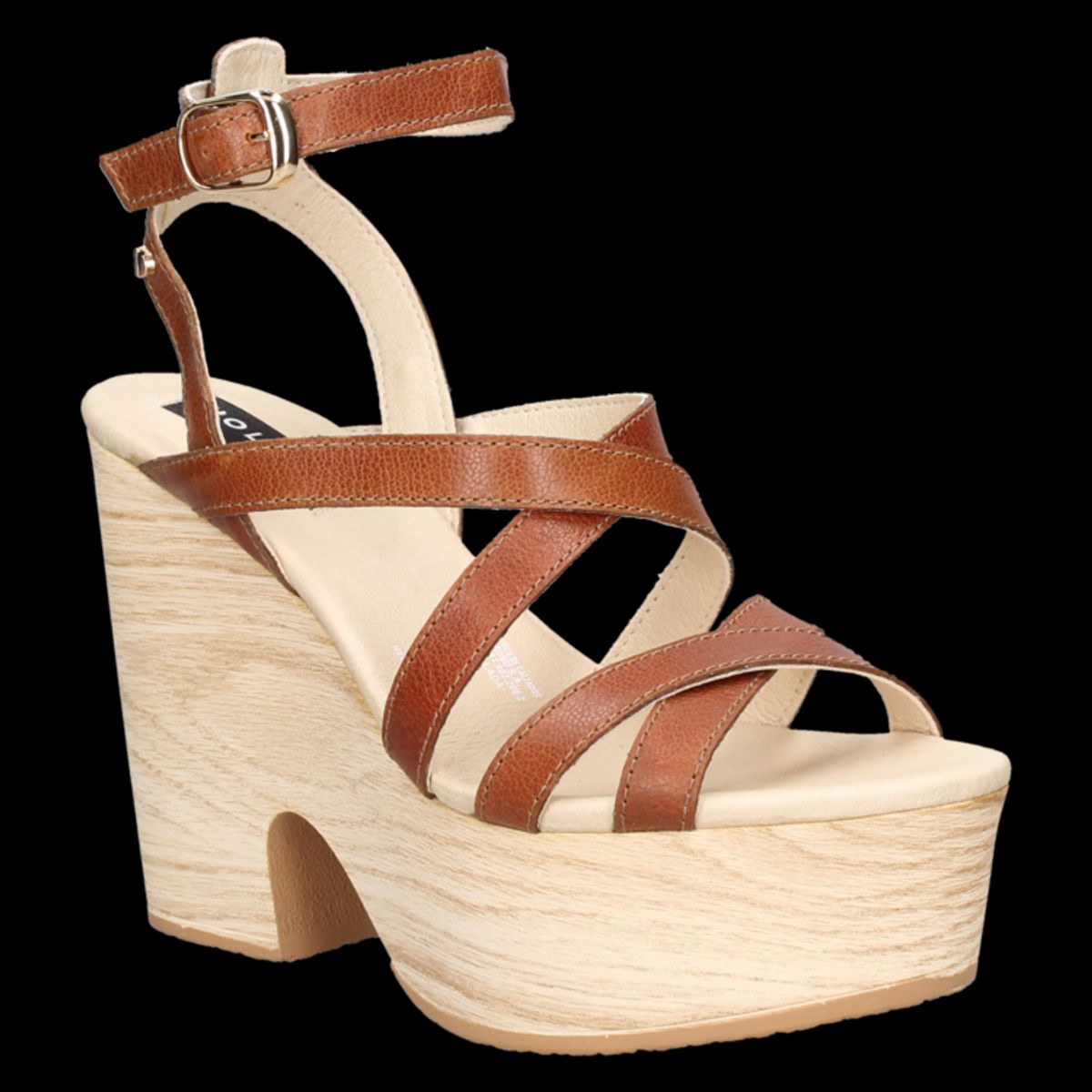 POLLINI - Sandalia Casual Marrón Pollini