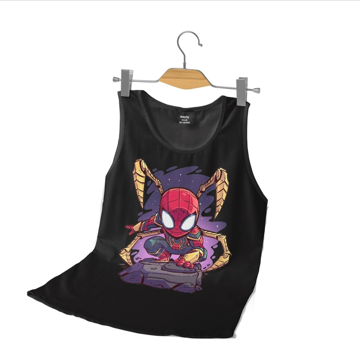 GENERICO - Polera Musculosa Spiderman Chibi - Negro