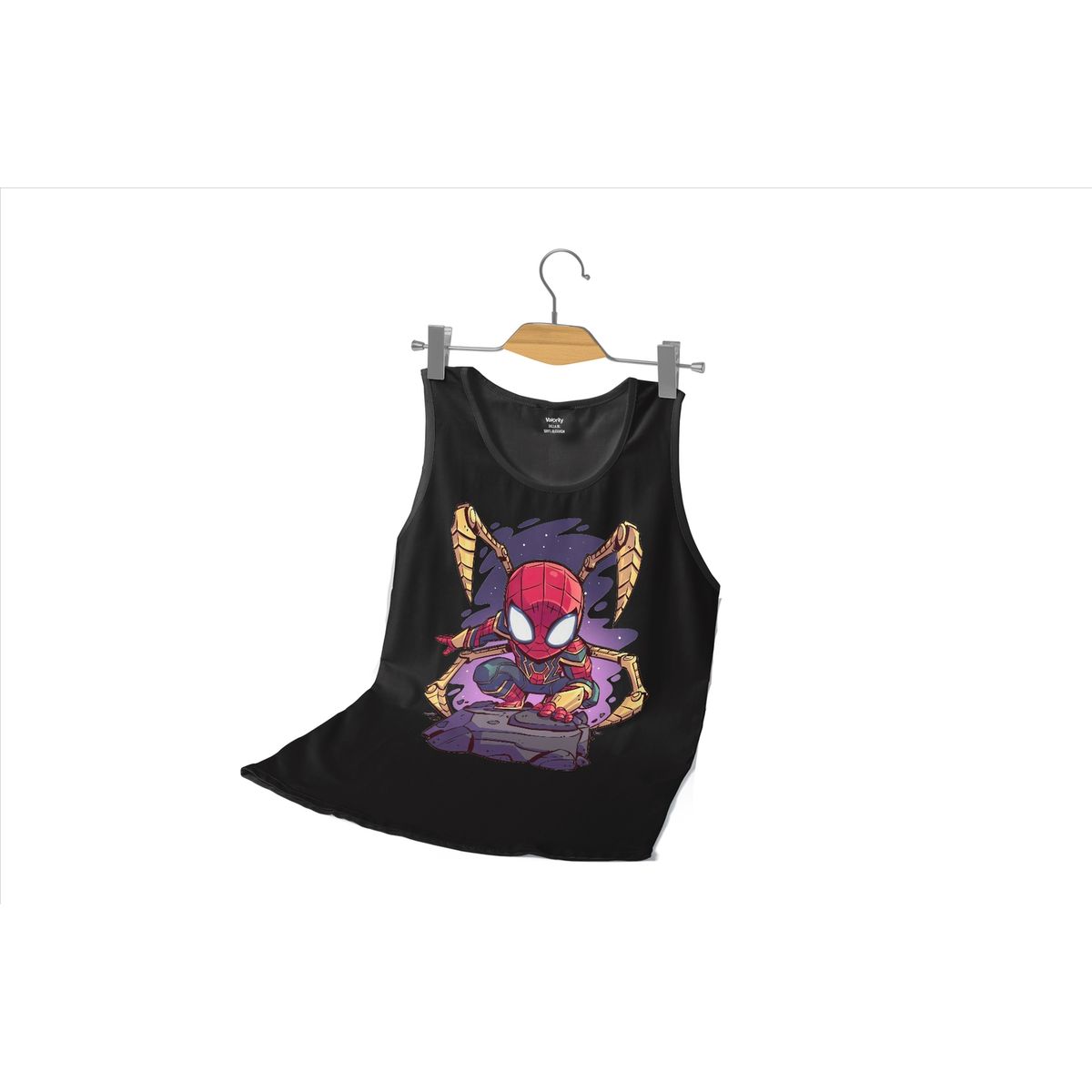 GENERICO - Polera Musculosa Spiderman Chibi - Negro
