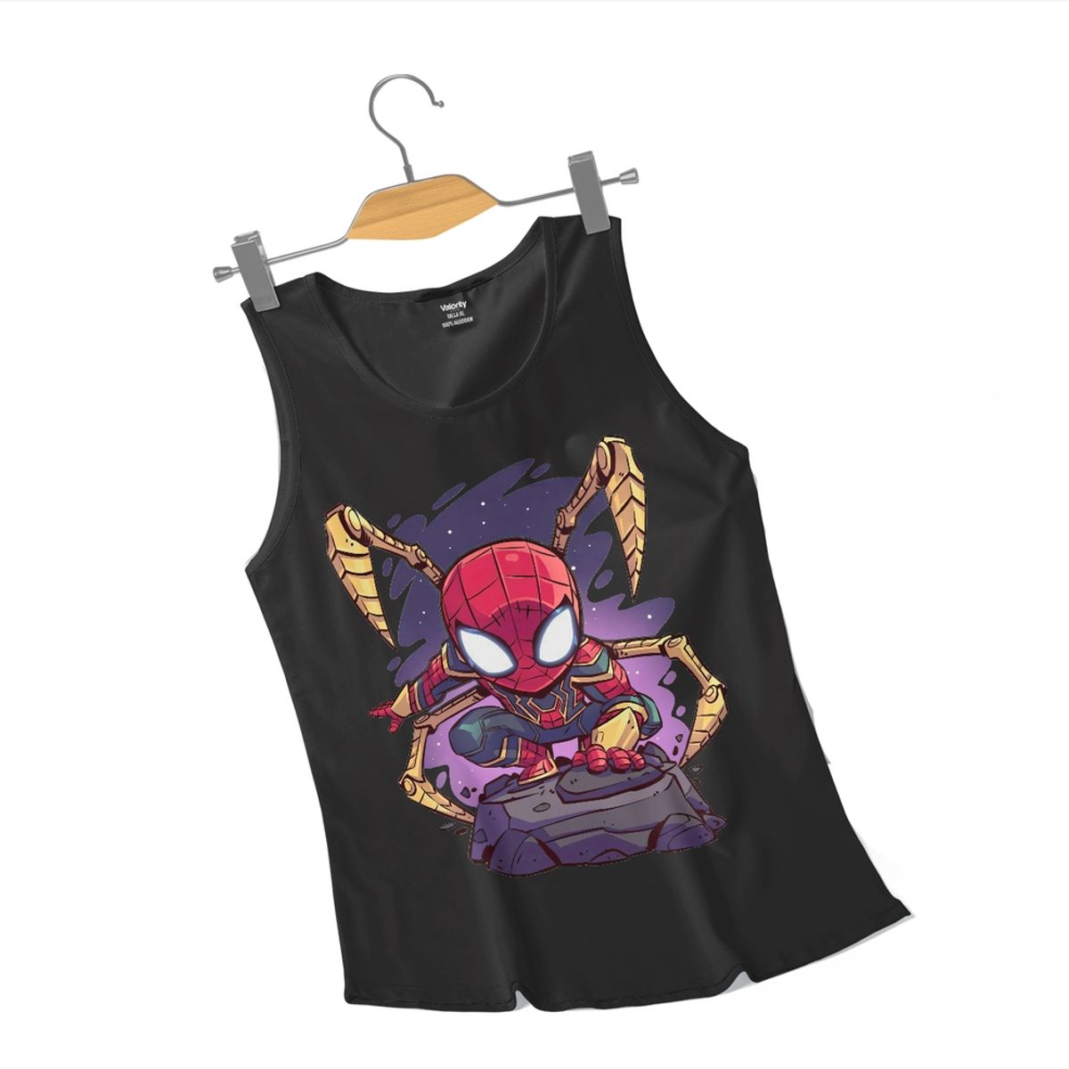 GENERICO - Polera Musculosa Spiderman Chibi - Negro