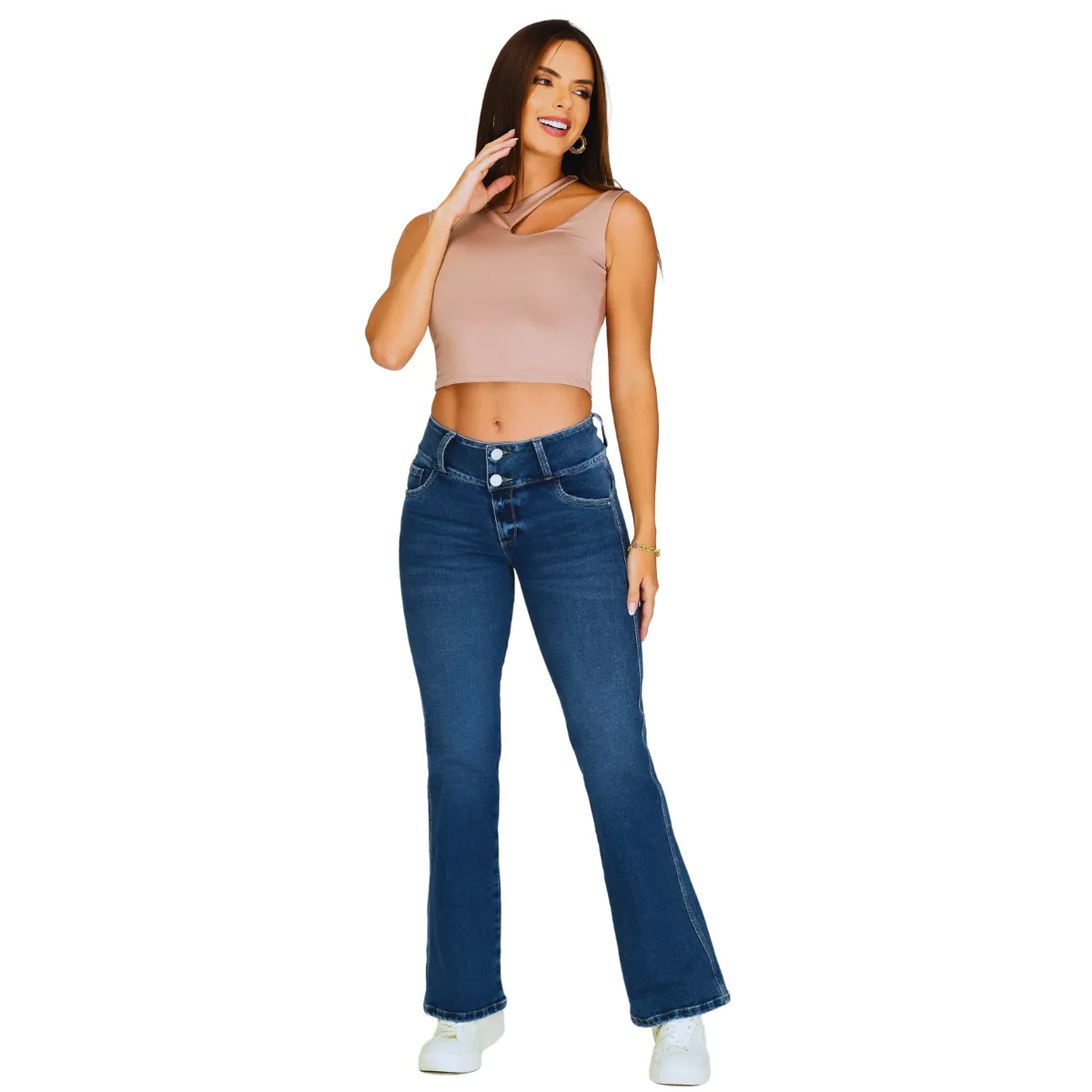 GENERICO - Jeans Colombiano Semicampana Levanta Cola - T22010509 Trucco´s Jeans