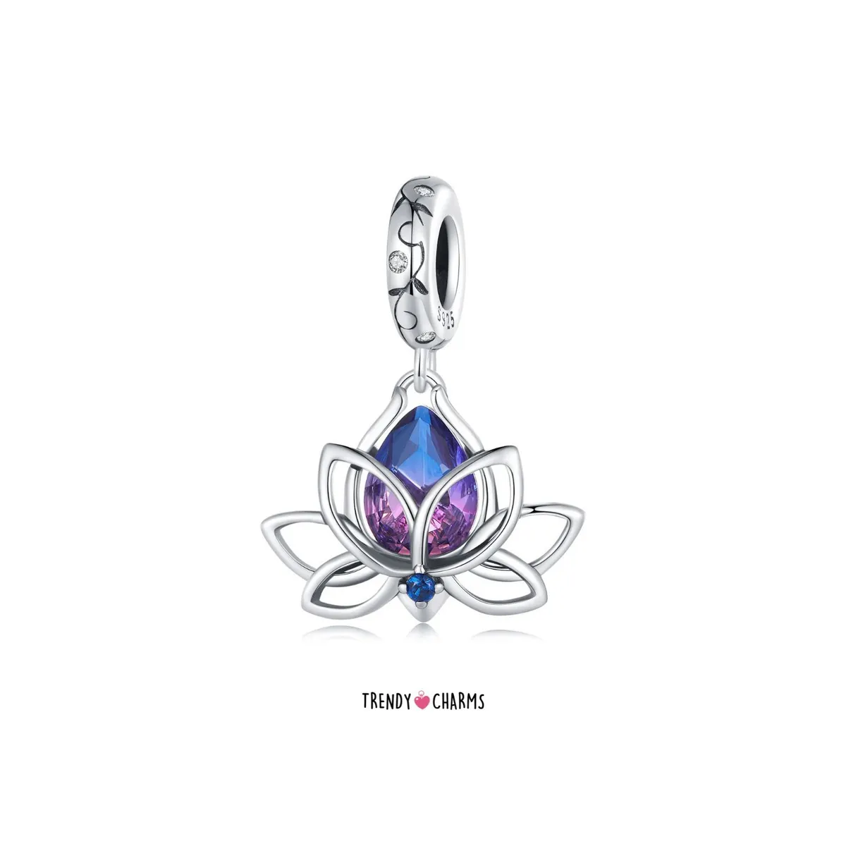 TRENDY CHARMS - Charm Flor de Loto Serenidad Plata 925