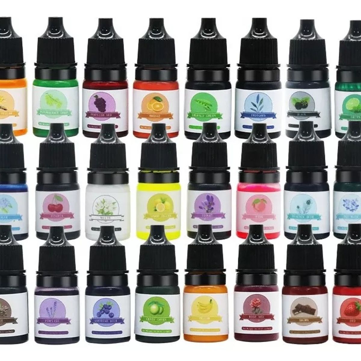 GENERICO - Pigmento Para Resina Uv Traslucido Epóxica 24 Colores.