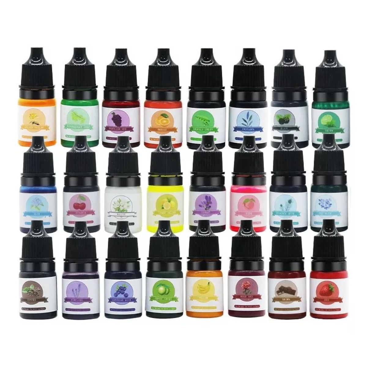 GENERICO - Pigmento Para Resina Uv Traslucido Epóxica 24 Colores.