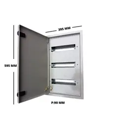 GENERICO - TABLERO METALICO SOBREPUESTO 45 MODULOS (595X395X90MM) IP41 RAL7032