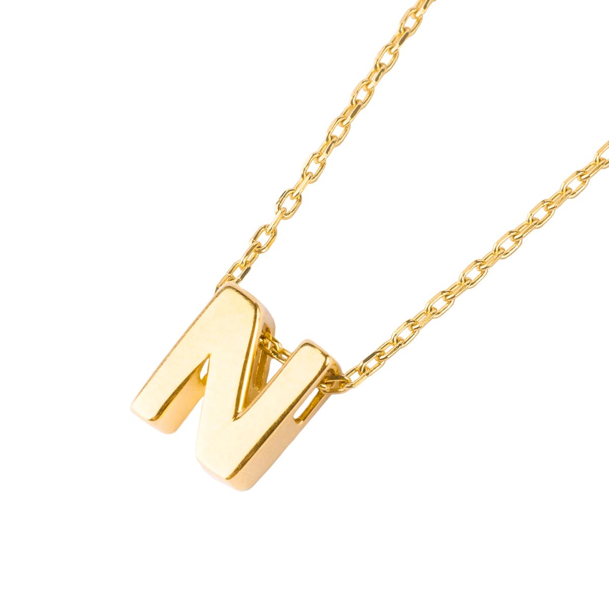 JB JOYAS BARON - Collar de Oro 18kt Letra N