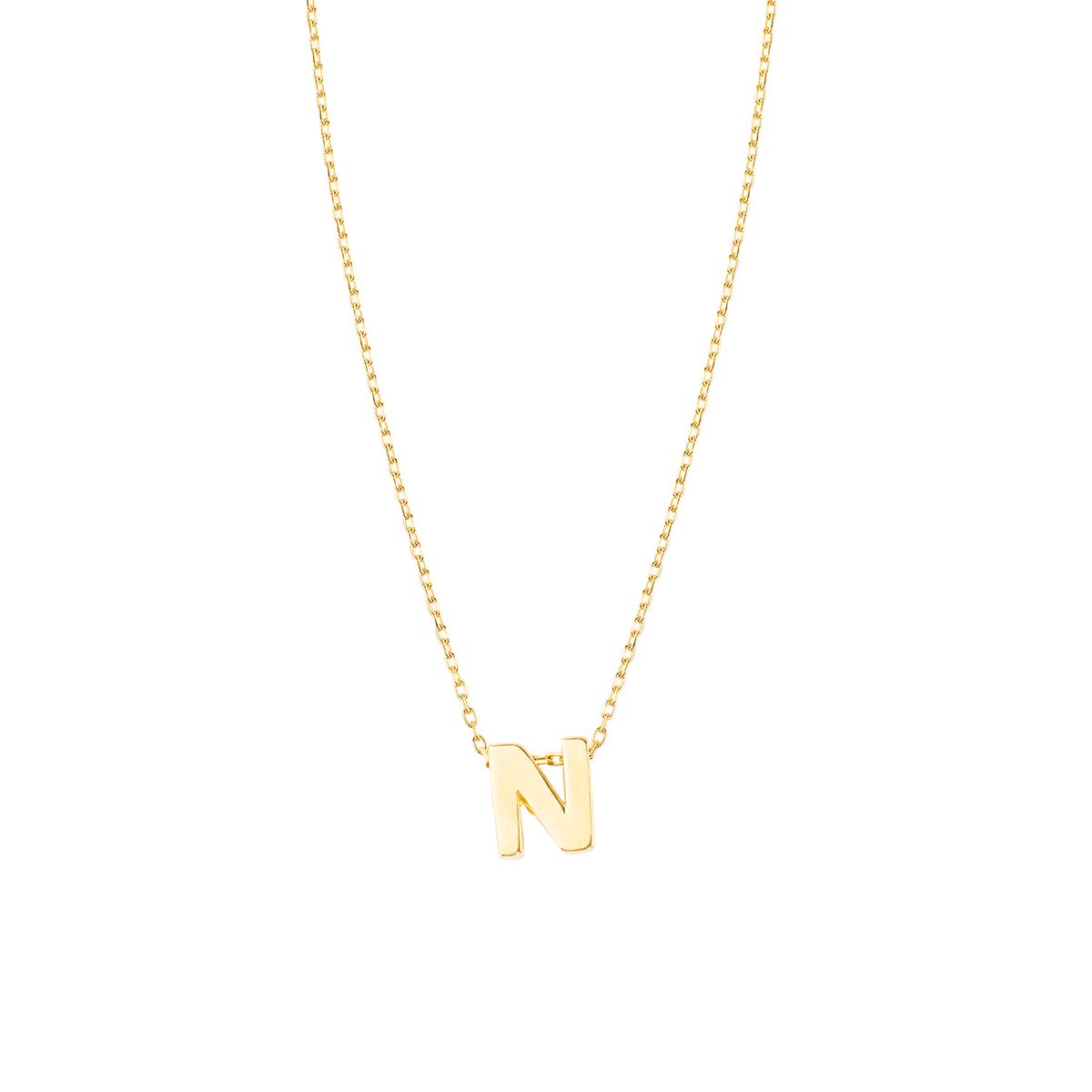 JB JOYAS BARON - Collar de Oro 18kt Letra N