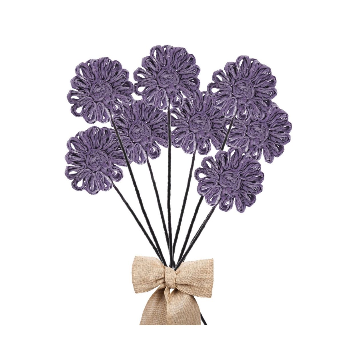 HOME ESSENTIALS - Flor Yute Lila 38 cm Pack 6 un.