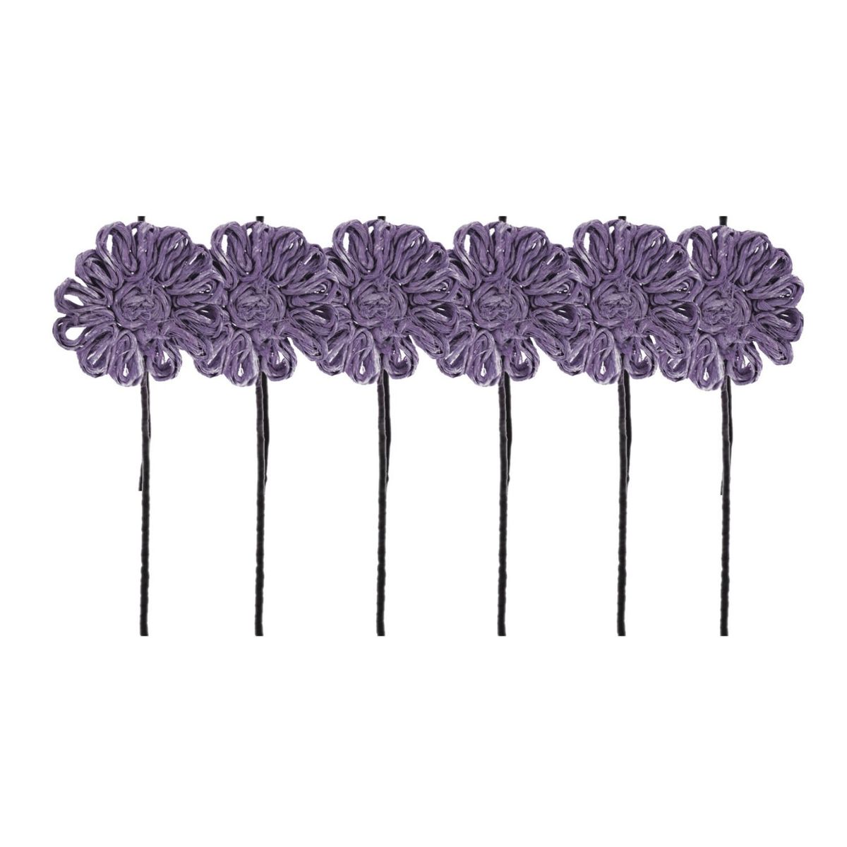 HOME ESSENTIALS - Flor Yute Lila 25 cm Pack 6 un.