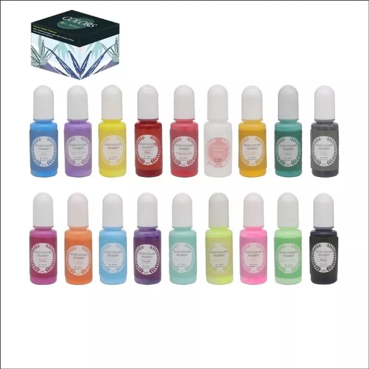 GENERICO - Pigmento Para Resina Uv Epóxica 18 Colores Solido Iron Oxido