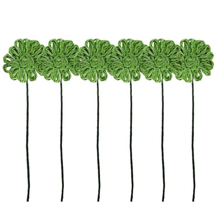 Flor Yute Verde 38 cm Pack 6 un.