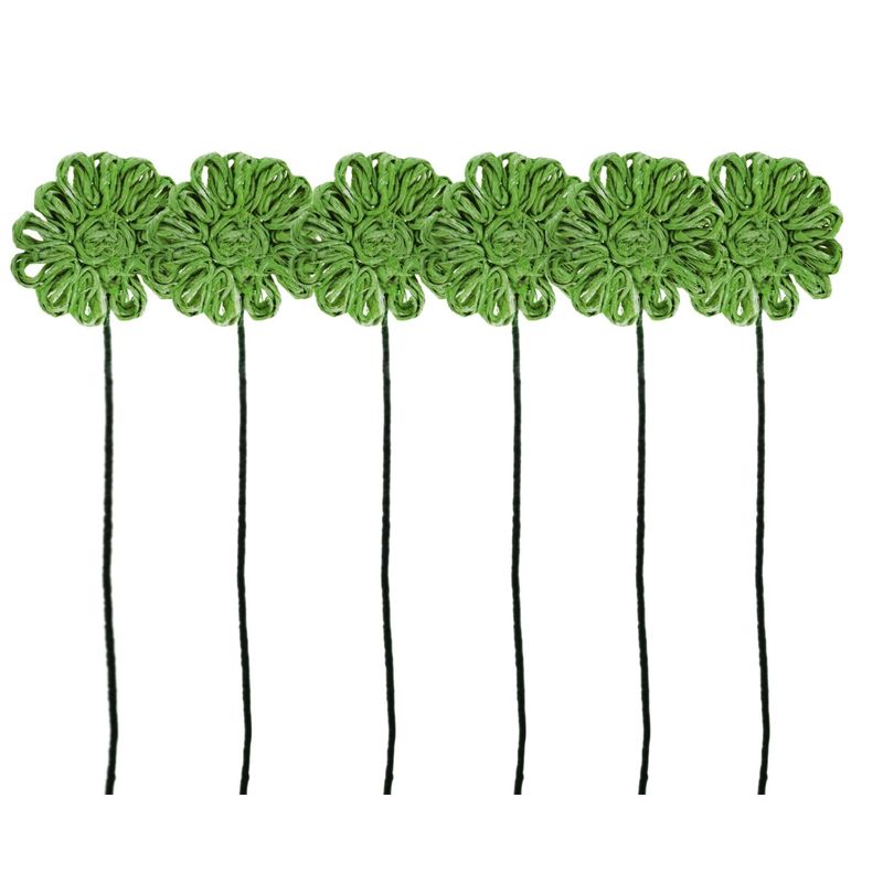 SOHOGAR - Flor Yute Verde 38 cm Pack 6 un.