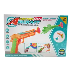 GENERICO - Pistola Lanza Aviones Juguete + 3 Aviones Niños
