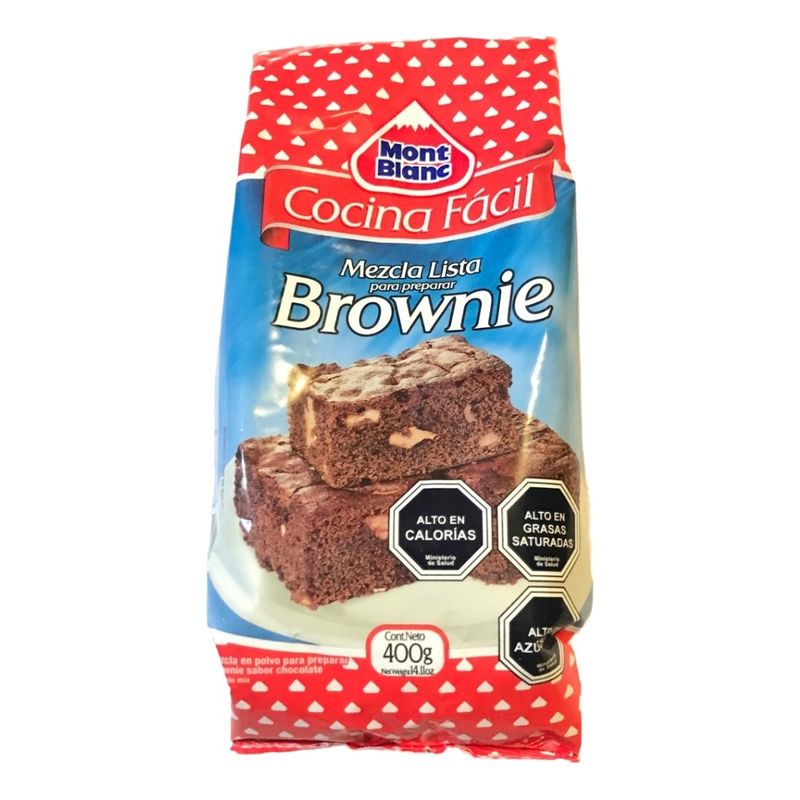 MONT BLANC - Mezcla Brownie Lista Para Preparar Mont Blanc 400 Gr Carozzi