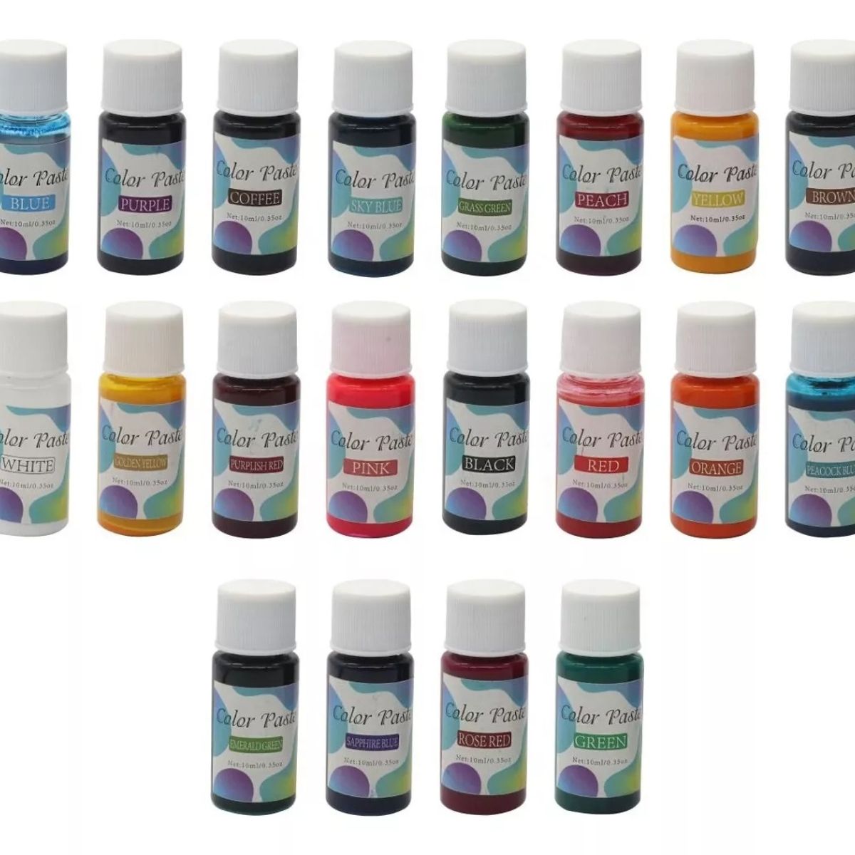 GENERICO - Pigmento Para Resina Uv 20 Colores Solido Brillante.