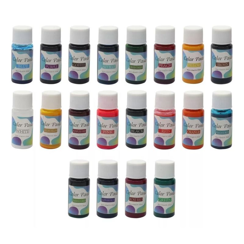 GENERICO - Pigmento Para Resina Uv 20 Colores Solido Brillante.