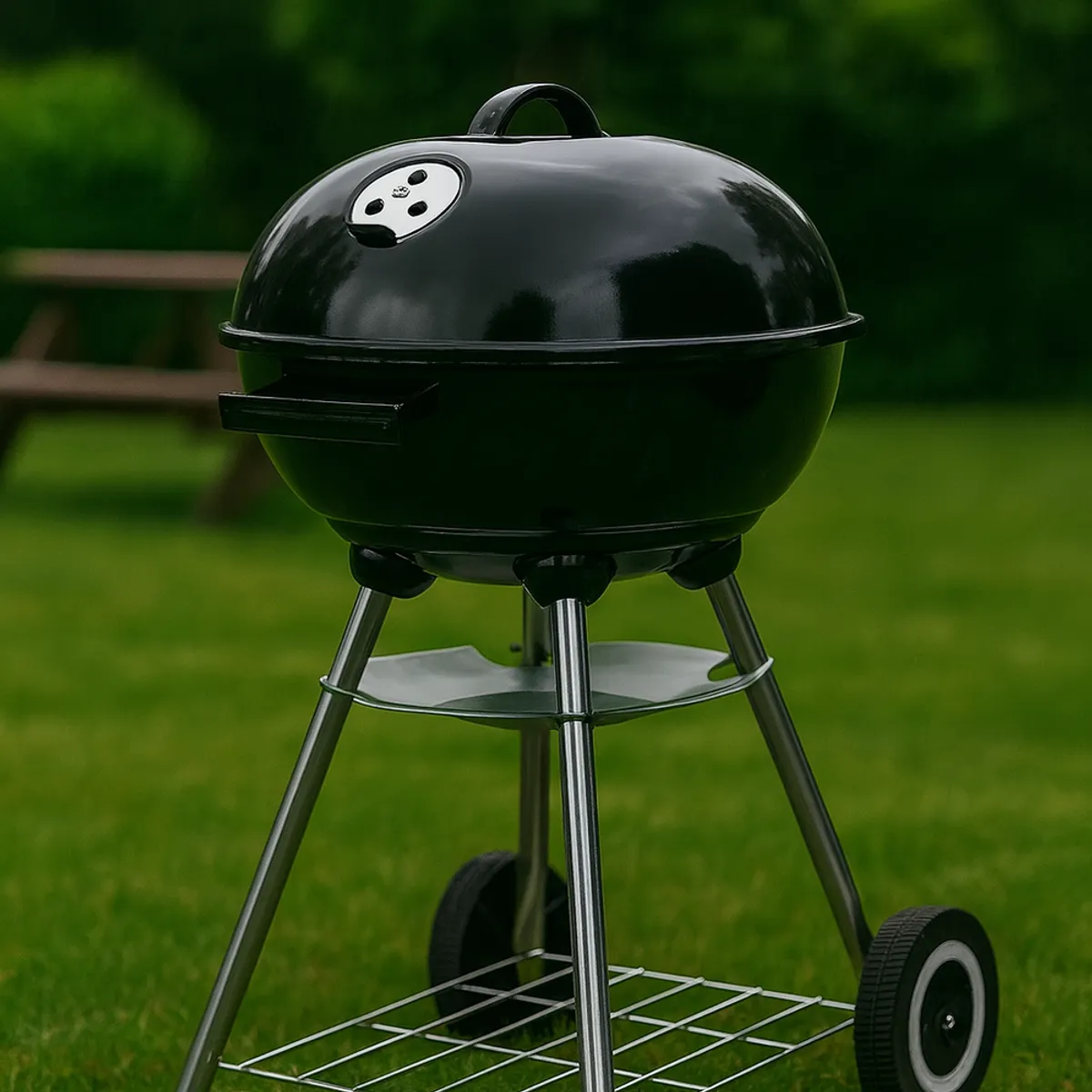 COSAS CASA - Parrilla A Carbon Encina Con Ruedas