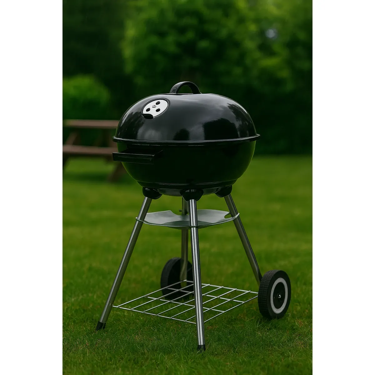 COSAS CASA - Parrilla A Carbon Encina Con Ruedas