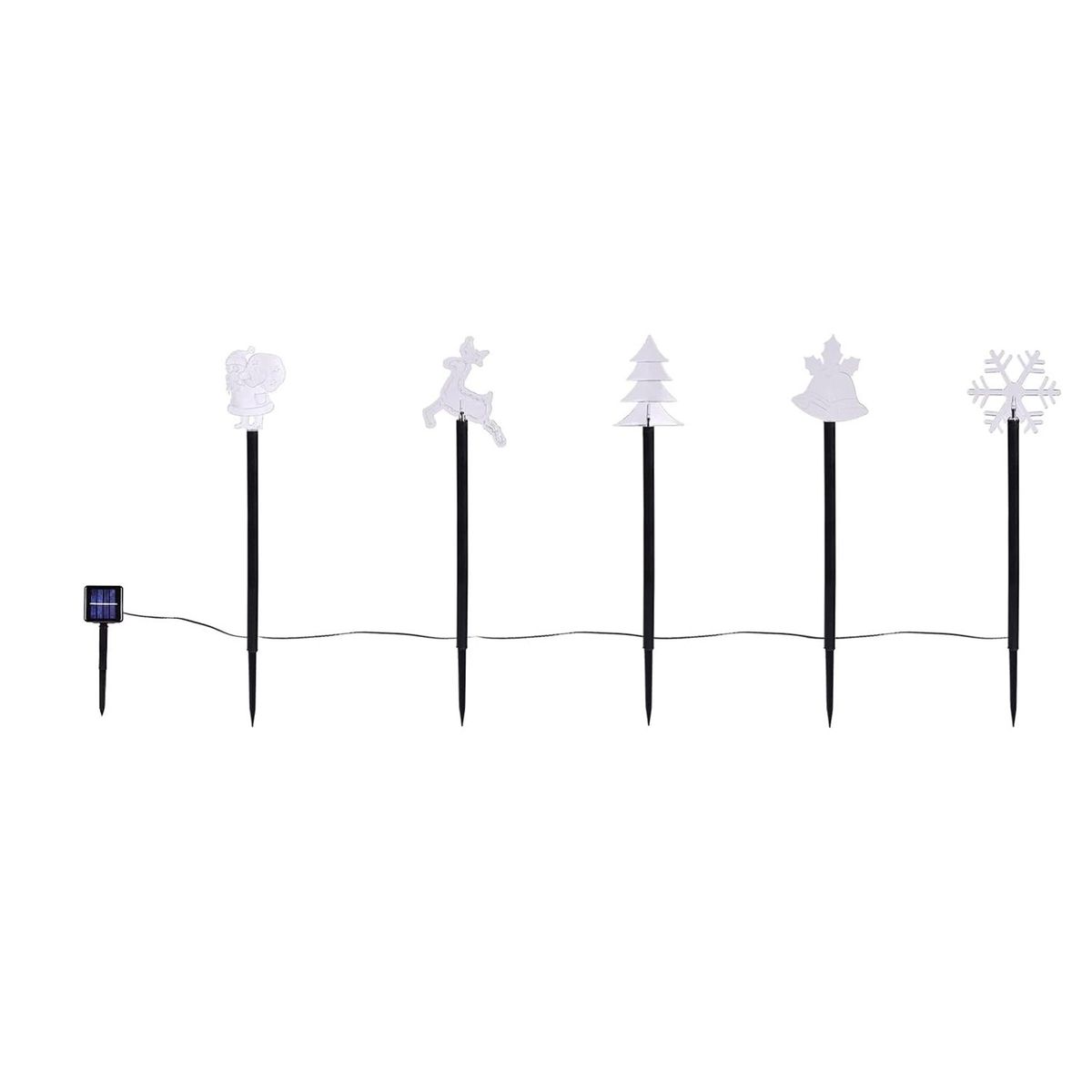 HB LEDS - Set de 5 Estacas Solares Navidad Diferentes Diseños