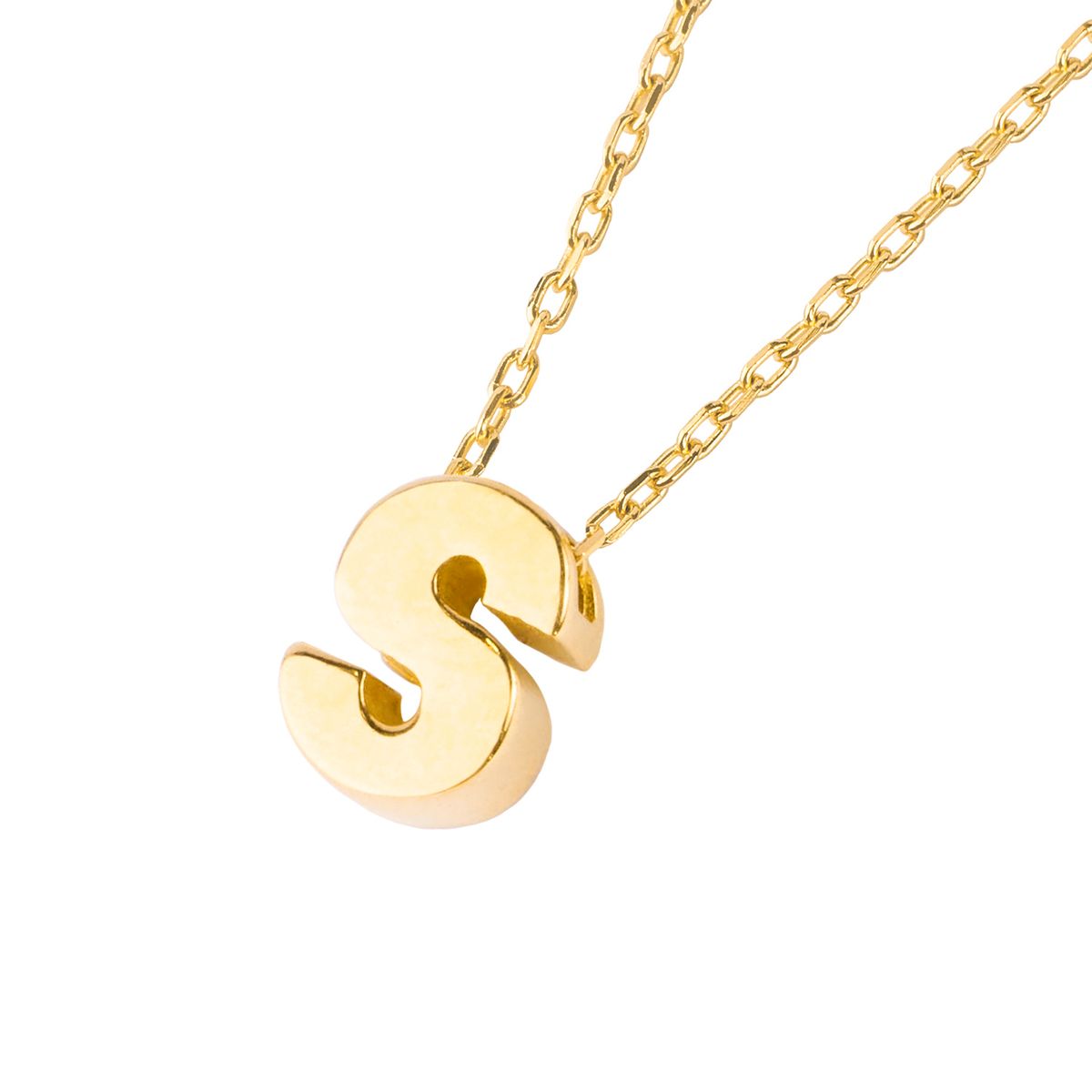 JB JOYAS BARON - Collar de Oro 18kt Letra S