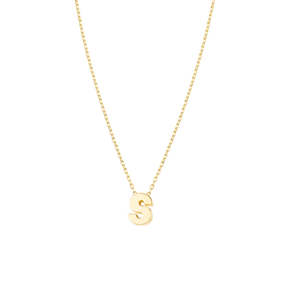 JB JOYAS BARON - Collar de Oro 18kt Letra S