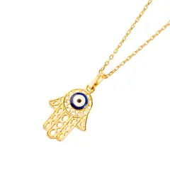 JB JOYAS BARON - Collar de Oro 18kt Mano de Fatima