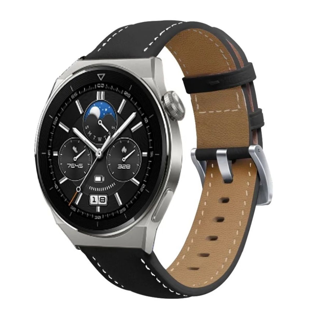 GENERICO - Correa Cuero Compatible Huawei Gt 6, 5 46mm , GTR 4