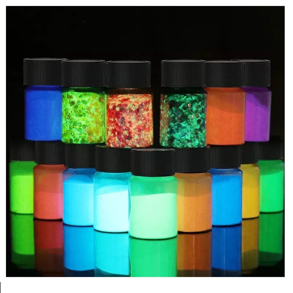 GENERICO - Pigmento Polvo Resina Uv 12 y 3 Glitter Fluorescente 20g Cu.