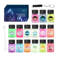 GENERICO - Pigmento Fluorescente Para Maquillaje, Uñas, Labiales 12 y 3