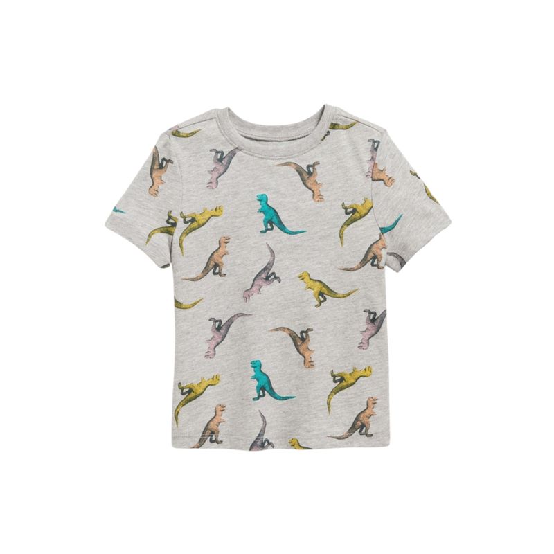 OLD NAVY - Polera Estampado Dinosaurio Manga Corta Gris OLD NAVY
