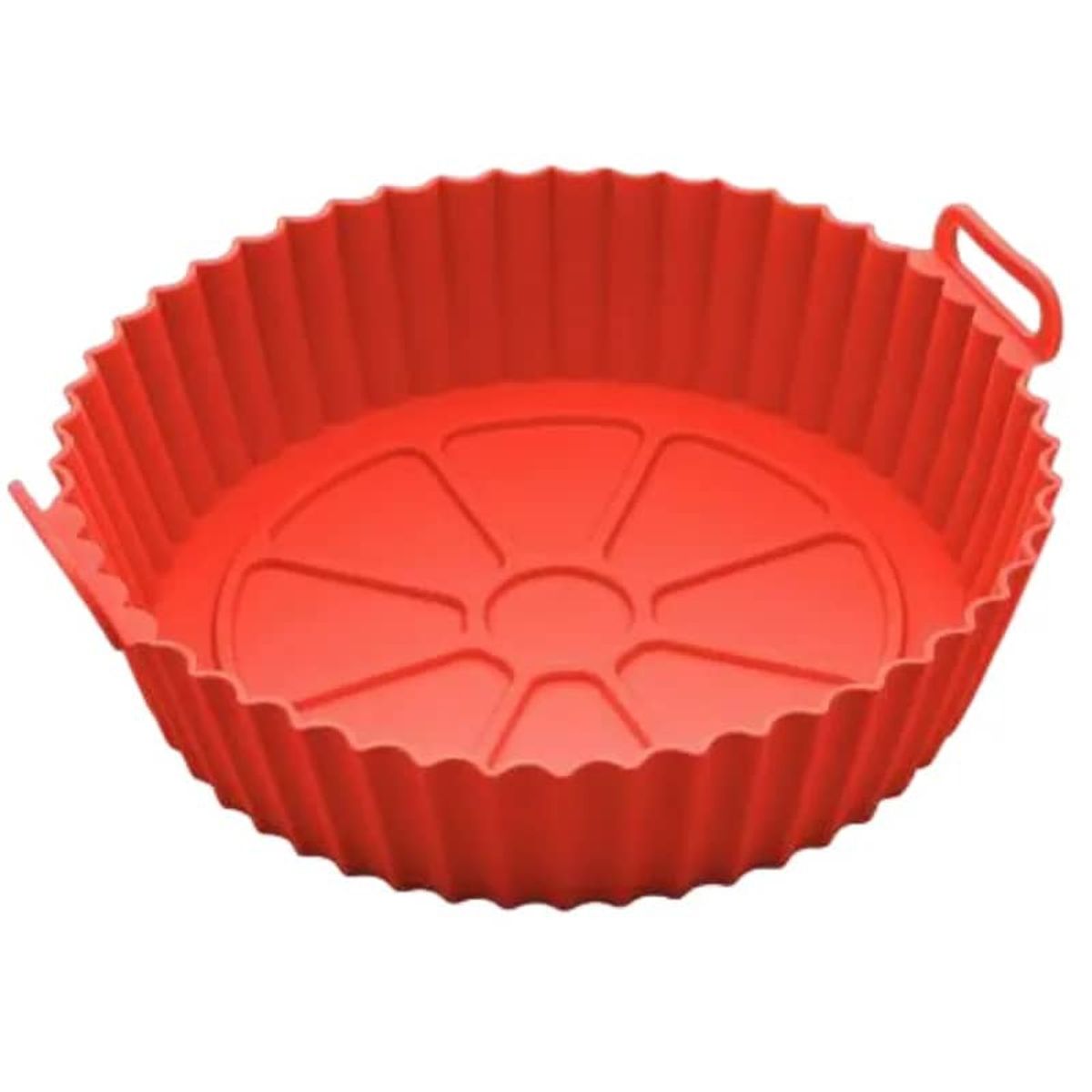 GENERICO - Cesta de silicona para freidora de aire circular roja