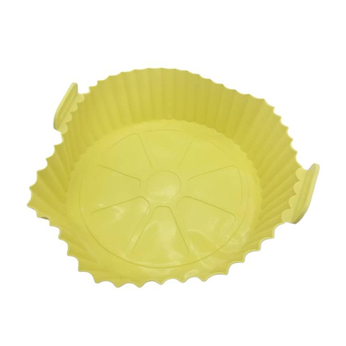 GENERICO - Cesta de silicona para freidora de aire circular amarillo