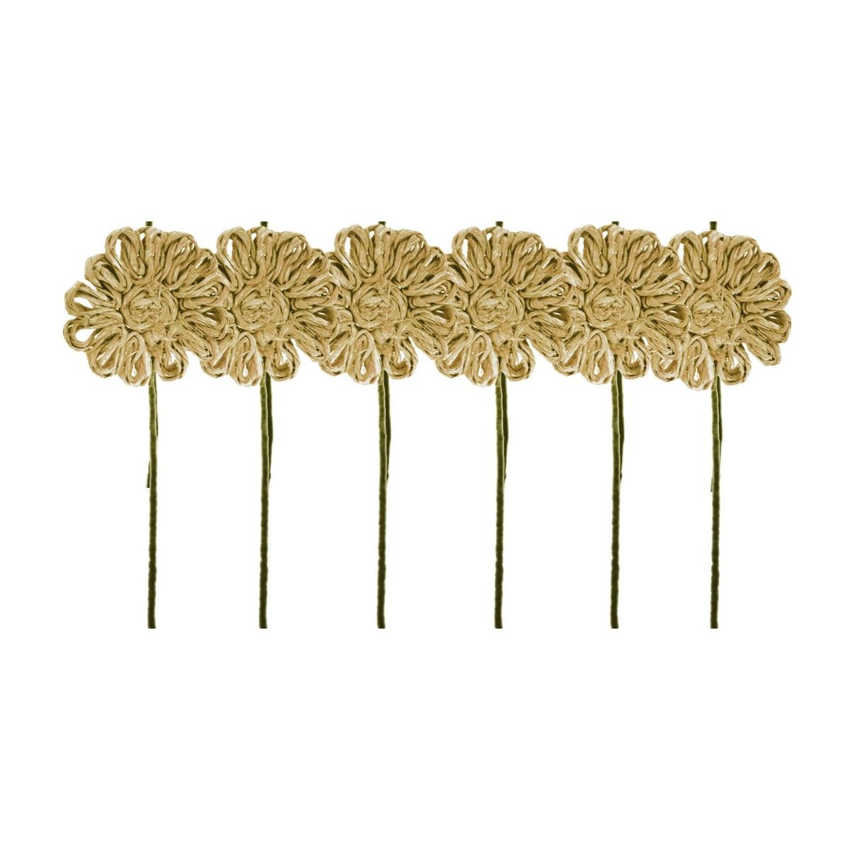 HOME ESSENTIALS - Flor Yute Natural 38 cm Pack 6 un.