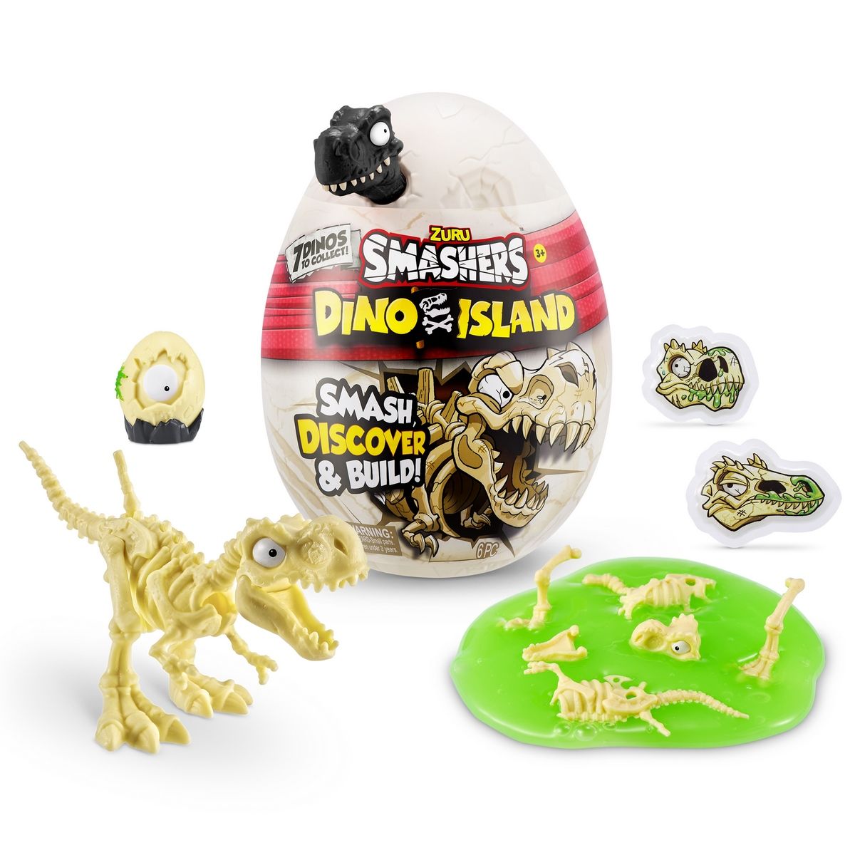 SMASHERS - Nano Huevo Smashers Dino Island Zuru - Negro