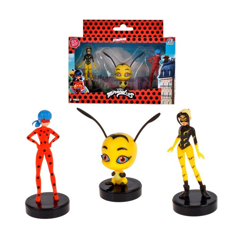 MIRACULOUS - Pack 3 Figuras Timbre Miraculous - Pollen