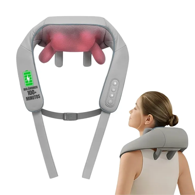 Masajeador Inalambrico Para Cuello y Cervical con Calor