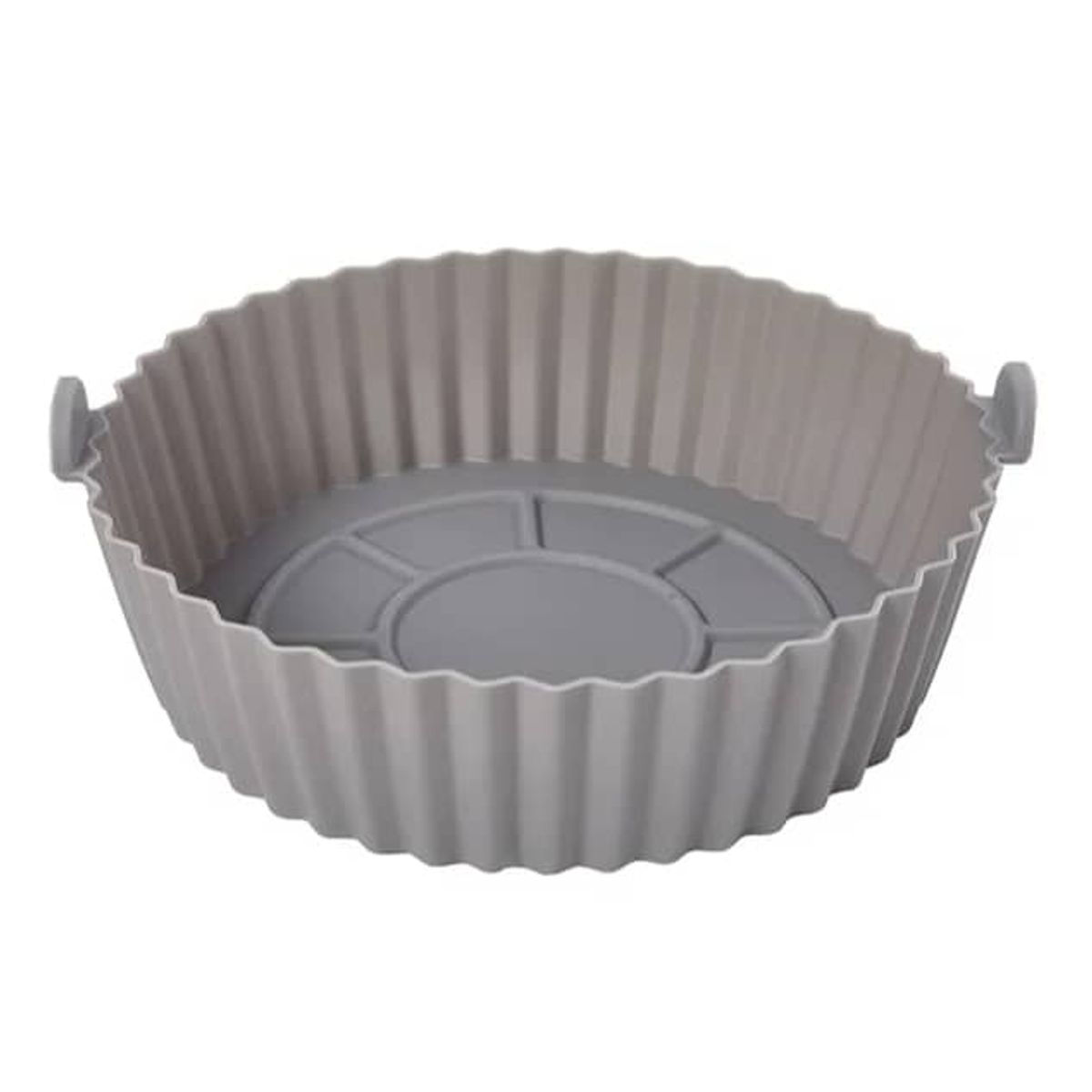 GENERICO - Cesta de silicona para freidora de aire circular gris