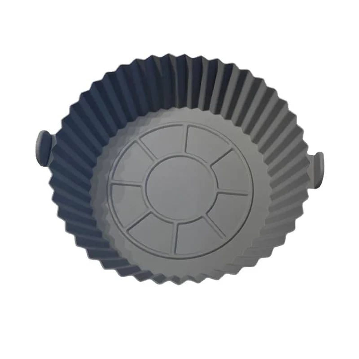 GENERICO - Cesta de silicona para freidora de aire circular gris